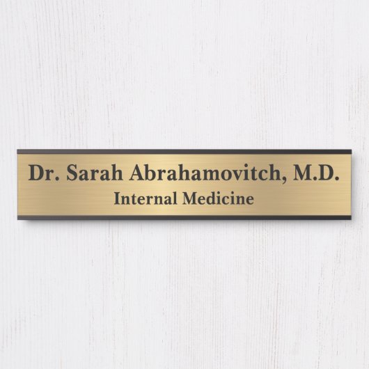 Imitate Gold Doctor's Office Door Sign Türschild (Vorderseite )