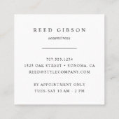 Imitate Gold Dress Form | Seamstress Schneider Des Quadratische Visitenkarte (Rückseite)