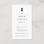 Imitate Gold Dress Form | Seamstress Schneider Des Visitenkarte (Rückseite)