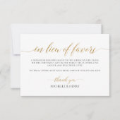 Imitate Gold Elegante anstelle der Favoriten-Karte Mitteilungskarte (Vorderseite)