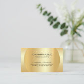 Imitate Gold Elegante Einfach Beruflich Visitenkarte (Stehend Vorderseite)