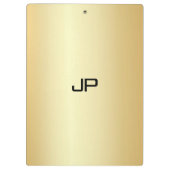 Imitate Gold Elegante Mit Monogramm Moderne Vorlag Klemmbrett (Rückseite)