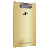 Imitate Gold Elegante Mit Monogramm Moderne Vorlag Klemmbrett (Rechts)