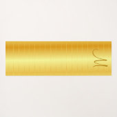 Imitate Gold Elegante Moderne Mit Monogramm Vorlag Yogamatte (Rückseite (Horizontal))