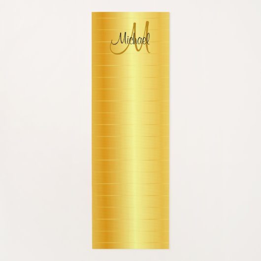 Imitate Gold Elegante Moderne Mit Monogramm Vorlag Yogamatte (Vorderseite)
