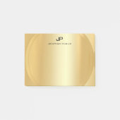 Imitate Gold Elegante Moderne Monogram Vorlage Post-it Klebezettel (Vorderseite)