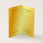 Imitate Gold Elegante Moderne Monogram Vorlage Visitenkarten (Innenseite)