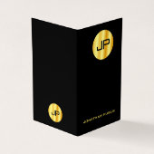 Imitate Gold Elegante Moderne Monogram Vorlage Visitenkarten (Vorderseite)