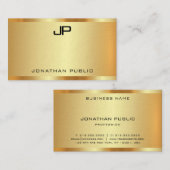 Imitate Gold Elegante Monogram Moderne Berufliche Visitenkarte (Vorne/Hinten)