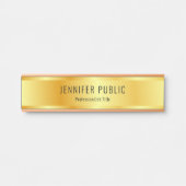 Imitate Gold Elegante Rose Gold Moderne Vorlage Türschild (Vorderseite )