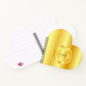 Imitate Gold Elegante Template Monogram Personalis Notizblock (Innenseite)