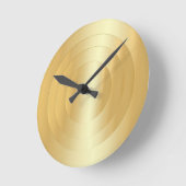 Imitate Gold Elegante trendige Vorlage Glamour Runde Wanduhr (Winkel)