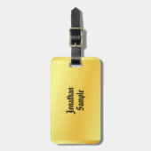 Imitate Gold Elegante Vorlage Klassischer Text alt Gepäckanhänger (Vorderseite vertikal)