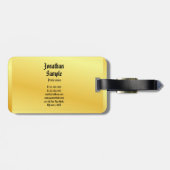 Imitate Gold Elegante Vorlage Klassischer Text alt Gepäckanhänger (Rückseite horizontal)