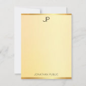 Imitate Gold Elegante Vorlage Modernes Monogramm E (Vorderseite)