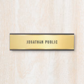 Imitate Gold Eleganter Design Glamour Vorlage Long Türschild (Vorderseite )