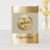 Imitate Gold Emblem Mitarbeiter der Jahreskarte Karte (Gelbe Blume)