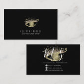 Imitate Gold Eyelashes Salon Visitenkarte (Vorne/Hinten)