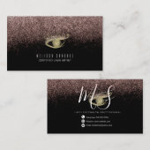 Imitate Gold Eyelashes Salon Visitenkarte (Vorne/Hinten)