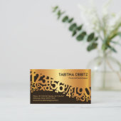 Imitate Gold-Finanzzahlen-Wave Visitenkarte (Stehend Vorderseite)