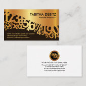 Imitate Gold-Finanzzahlen-Wave Visitenkarte (Vorne/Hinten)