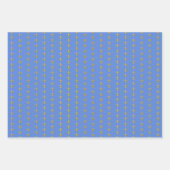 Imitate Gold FleurDeLis auf Blue Geschenkpapier Set (Vorderseite 2)