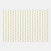 Imitate Gold FleurDeLis auf Elfenbein Geschenkpapier Set (Vorderseite)