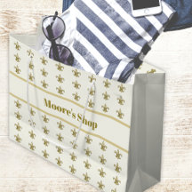 Imitate Gold FleurDeLis auf Elfenbein