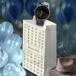 Imitate Gold FleurDeLis auf Elfenbein Kleine Geschenktüte