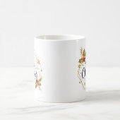 Imitate Gold Floral Frohe Weihnachten| Tasse (Mittel)