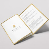 Imitate Gold Floral Luxe Salon Broschüre