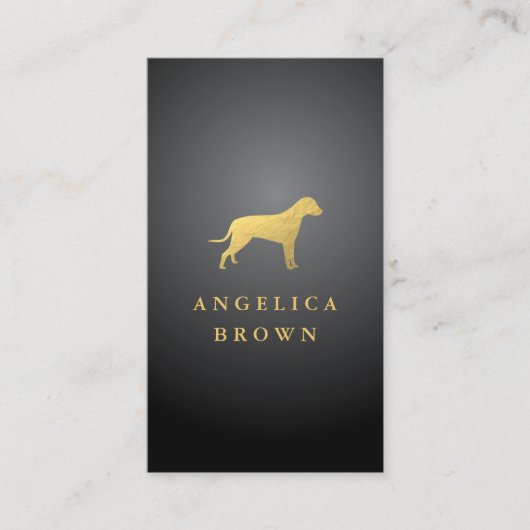 Imitate Gold Fog Hund Business Card Visitenkarte (Vorderseite)