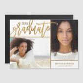 Imitate Gold Foil 2 Foto Abschluss Ankündigung (Vorne/Hinten)