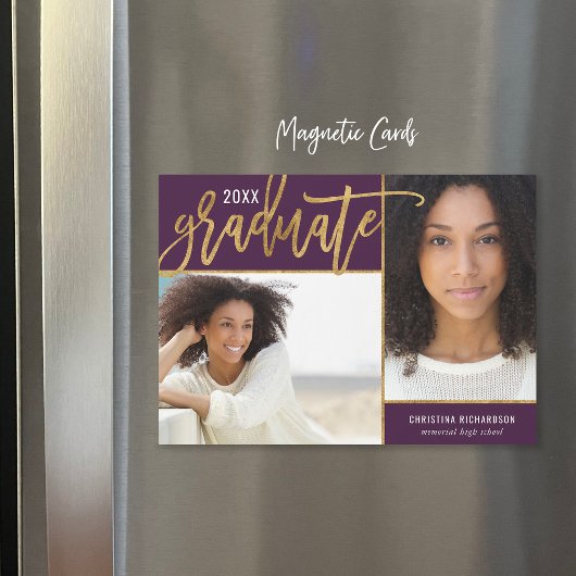 Imitate Gold Foil 2 Foto Abschluss Ankündigung