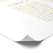 Imitate Gold Foil 30 Tische Hochzeitskarte Poster (Ecke)