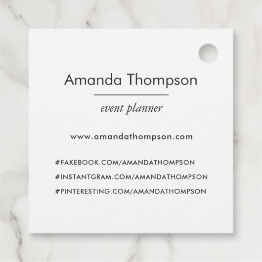 Imitate Gold Foil Ananas Event Planner Geschenkanhänger (Rückseite)