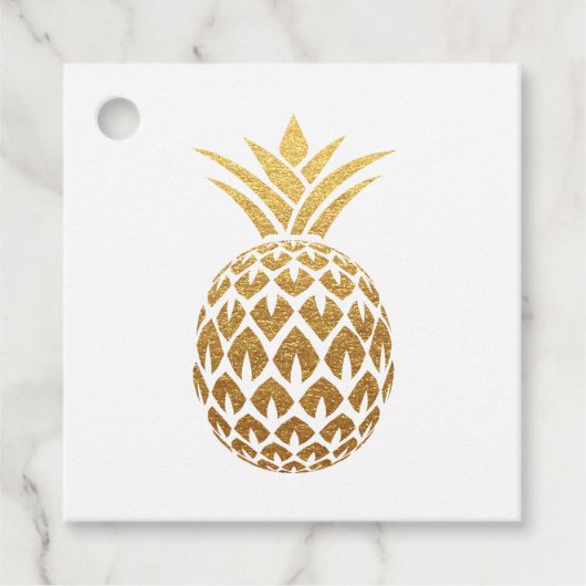 Imitate Gold Foil Ananas Event Planner Geschenkanhänger (Vorderseite)