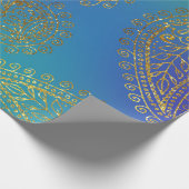 Imitate Gold Foil Arabian Bollywood Geschenkpapier (Ecke)