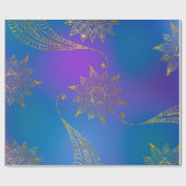 Imitate Gold Foil Arabian Bollywood Geschenkpapier (Flach)