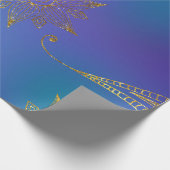 Imitate Gold Foil Arabian Bollywood Geschenkpapier (Ecke)