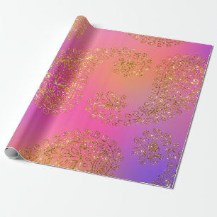 Imitate Gold Foil Arabian Bollywood Geschenkpapier