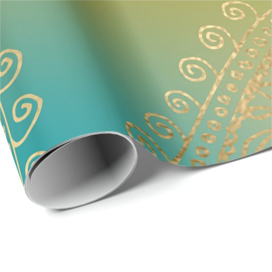 Imitate Gold Foil Arabian Muster Geschenkpapier (Rolleneckpunkt)