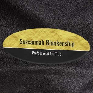 Imitate Gold Foil Beruflich Individuelle Name Tag Namenschild