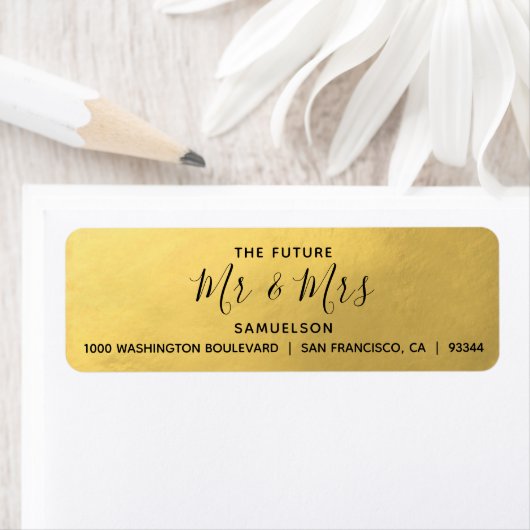 Imitate Gold Foil Black Future Mr & Mrs. Wedding (Insitu)