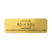 Imitate Gold Foil Black Future Mr & Mrs. Wedding (Vorne)