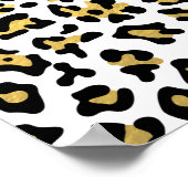 Imitate Gold Foil Black Leopard Druckmuster Poster (Ecke)