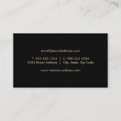 Imitate Gold Foil - Black Microscope Business Card Visitenkarte (Rückseite)