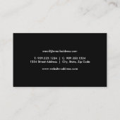 Imitate Gold Foil - Black Umbrella Business Card Visitenkarte (Rückseite)