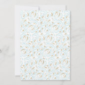 Imitate Gold Foil Boy Taufe Einladung (Rückseite)