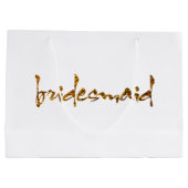 Imitate Gold Foil Bridesmaid Große Geschenktüte (Rückseite)